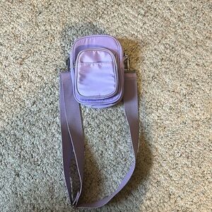 Lavender belt bag.